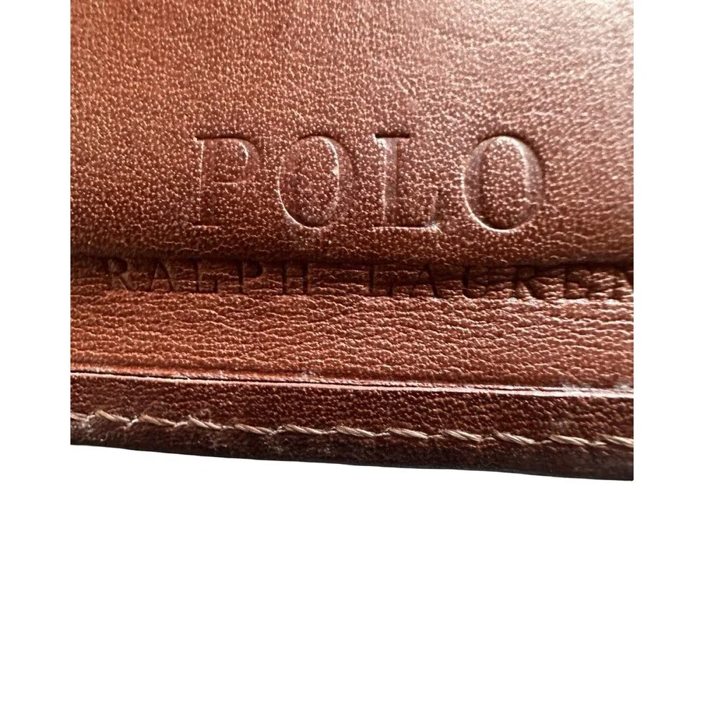 Polo Ralph Lauren Heritage Wallet olive-drab ballistic nylon brown leather trim